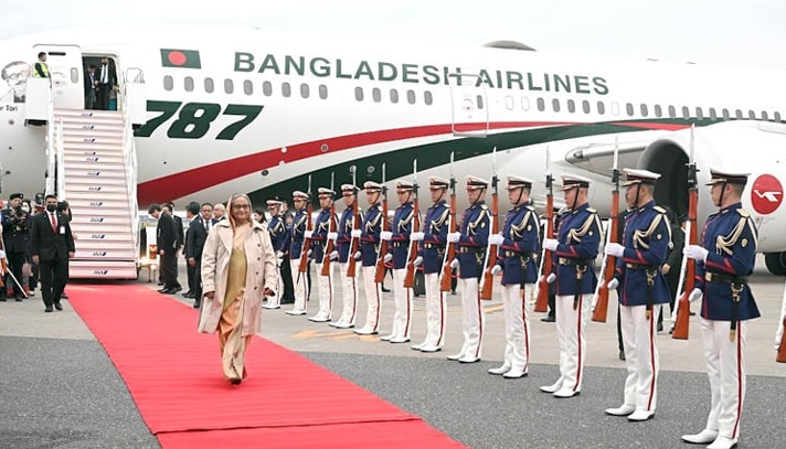 জাপানে শেখ হাসিনাকে লাল গালিচা সংবর্ধনা