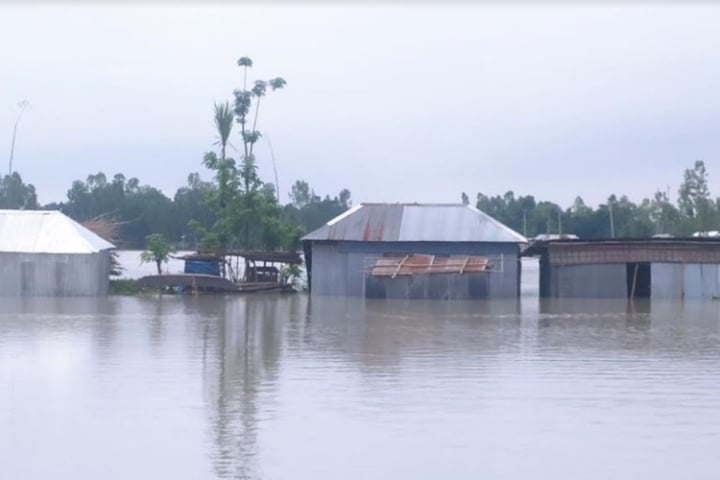 কুড়িগ্রামে বন্যা নিয়ন্ত্রণ বাঁধে ভাঙন, পানিবন্দি ১৫ হাজার মানুষ