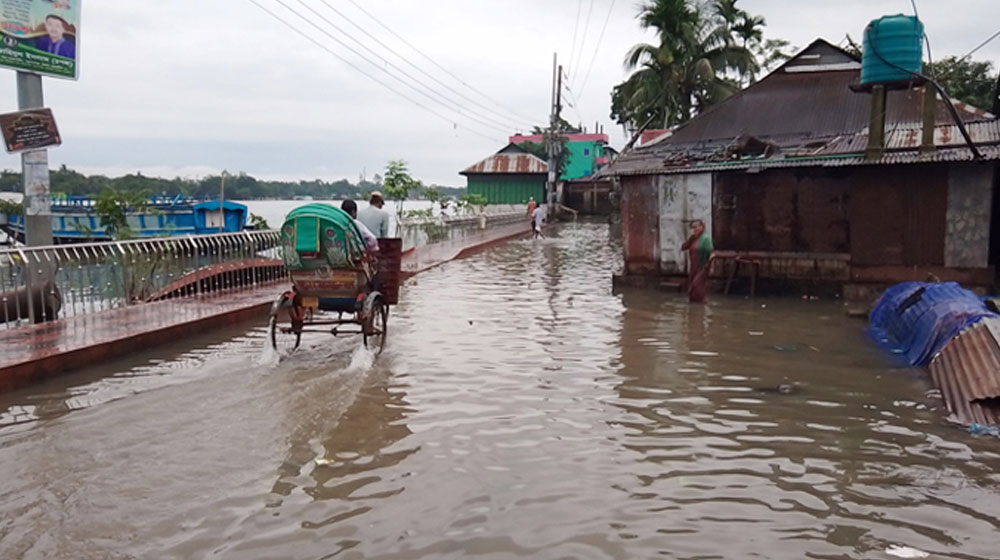 সুনামগঞ্জে ফের বাড়ছে নদ-নদীর পানি