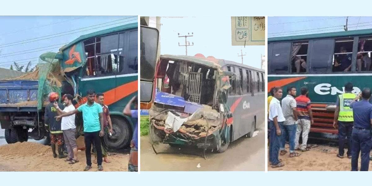 ভালুকায় সড়ক দুর্ঘটনায় এনা পরিবহনের চালক নিহত