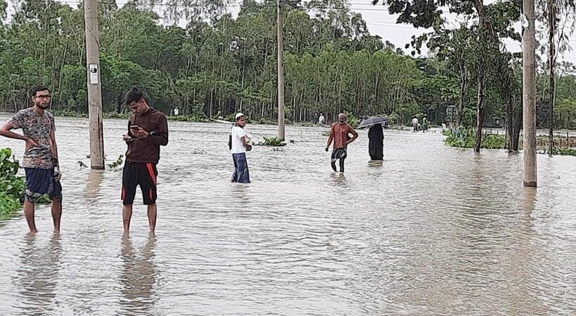 ভারতের পানিতে সিলেটে বন্যা, শত শত গ্রাম প্লাবিত