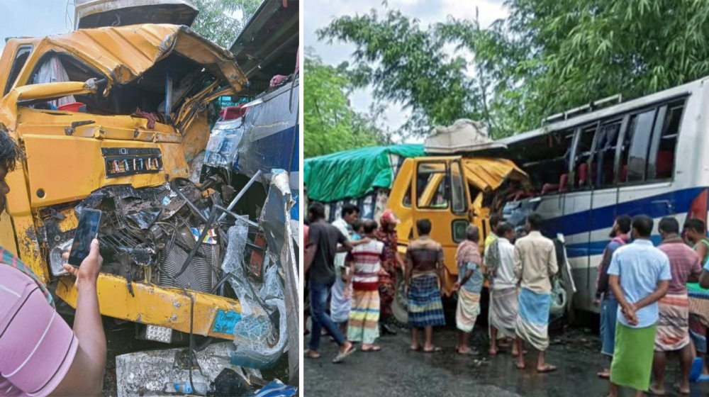 পাবনায় বাস-ট্রাক সংঘর্ষে নিহত ৩, আহত অন্তত ১০