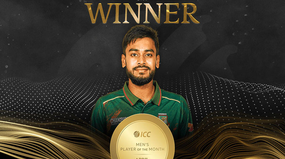 আইসিসির মাসসেরা ক্রিকেটার মিরাজ