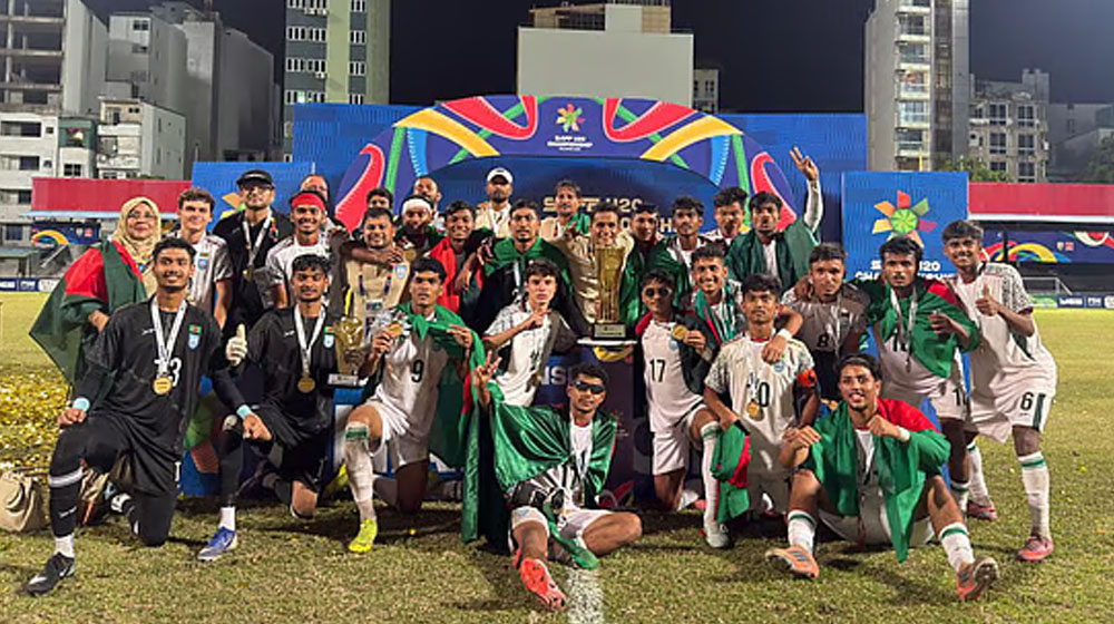 সাফ অনূর্ধ্ব-২০: ভারতকে হারিয়ে আবারও চ্যাম্পিয়ন বাংলাদেশ