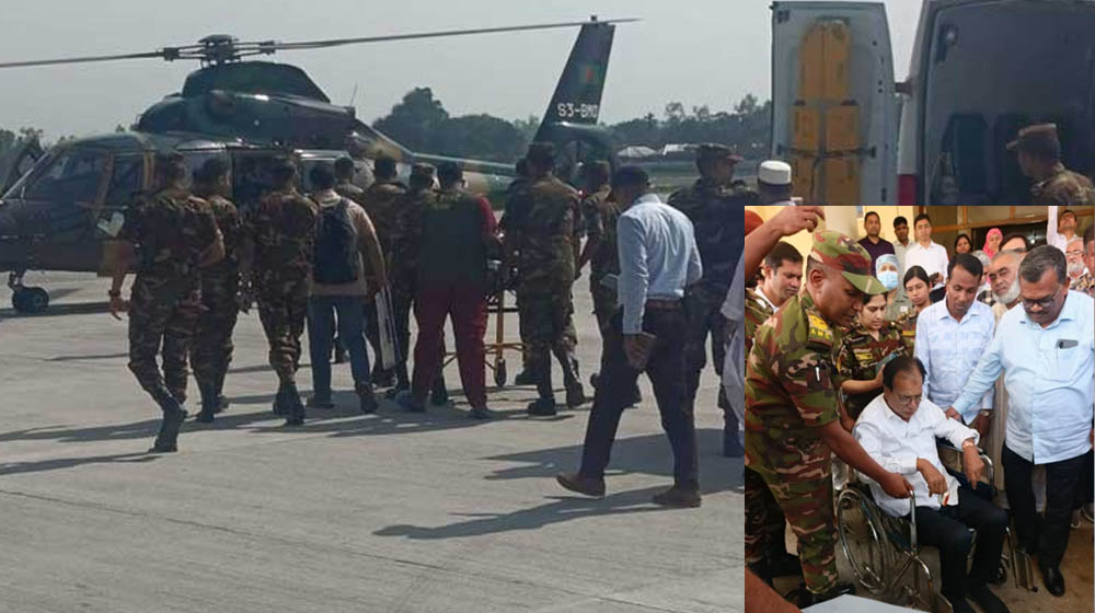 সৈয়দপুরে হঠাৎ অসুস্থ ত্রাণমন্ত্রী, এয়ার অ্যাম্বুলেন্সে ঢাকায় স্থানান্তর