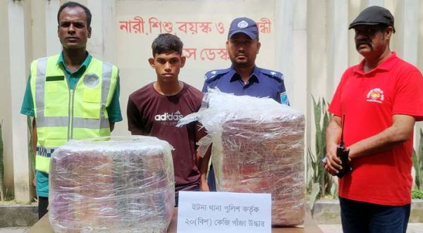 ইটনায় ২০ কেজি গাঁজাসহ কারবারি গ্রেপ্তার