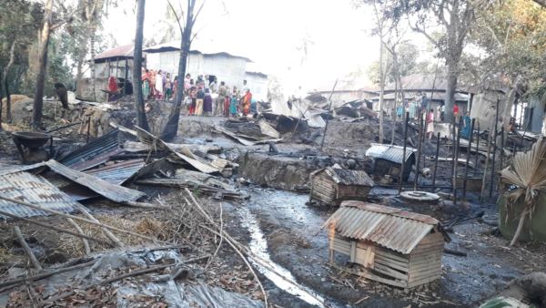 ফরিদপুরের সালথায় অগ্নিকান্ডে অর্ধকোটি টাকার ক্ষয়ক্ষতি