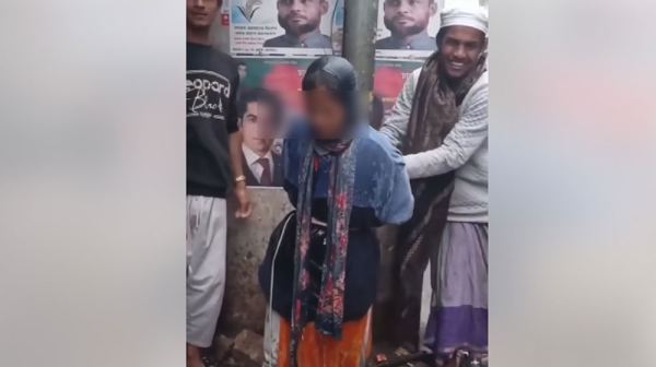 নদ্দায় নারীকে খুঁটিতে বেঁধে-পানি ঢেলে নির্যাতন, আটক ৫