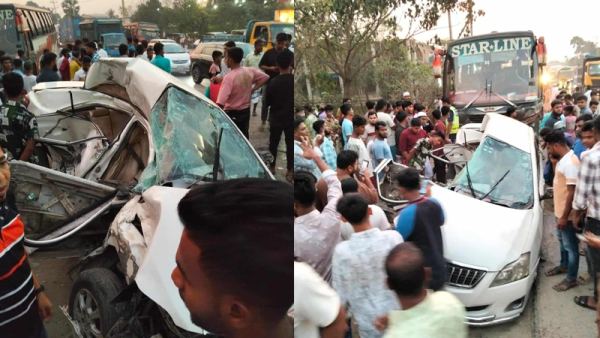 কুমিল্লায় বাসচাপায় প্রাইভেটকারের ৫ যাত্রী নিহত