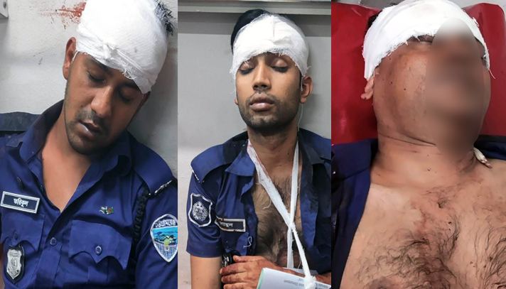 পুলিশের ৩ সদস্যকে কুপিয়ে অস্ত্র ছিনতাই