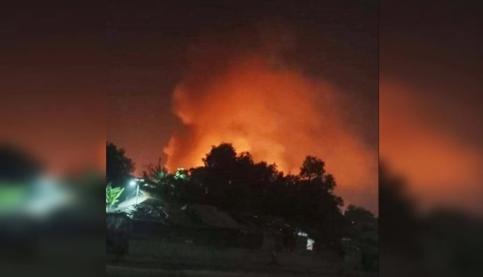 উখিয়ায় রোহিঙ্গা ক্যাম্পে আগুন
