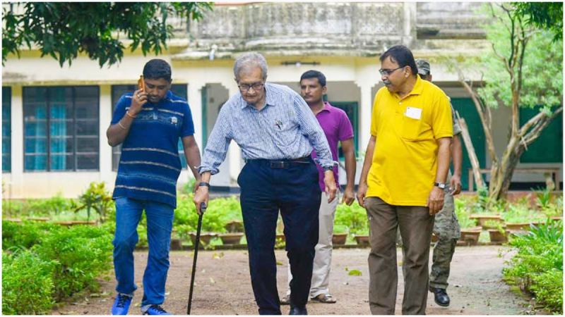 অমর্ত্য সেনকে বাড়ি থেকে উচ্ছেদে নোটিশ